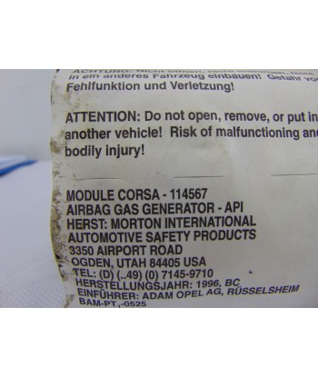 Airbag poduszka pasażera Opel Corsa B 90460204