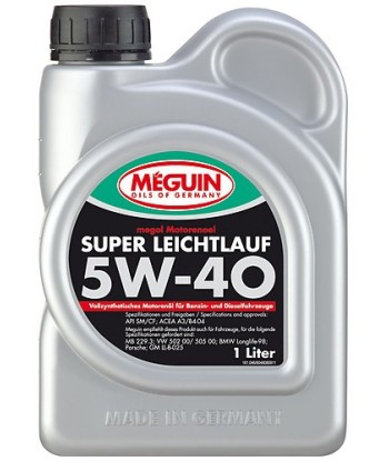 Olej silnikowy Meguin Super Leichtlauf SAE 5W-40 1L