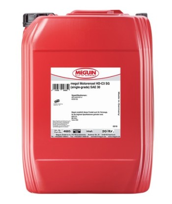 Olej Meguin HD-C3 SG (single-grade) SAE 30 20L 4685