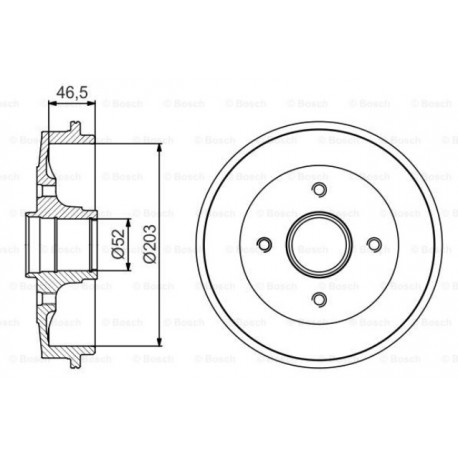 Bęben hamulcowy BOSCH 0986477184