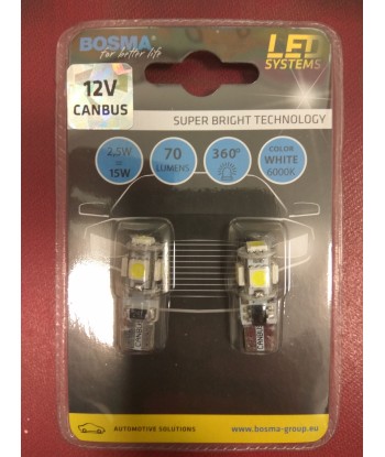 Żarówka 12v Bosma W5W 5x LED SMD5050 CANBUS 2SZT