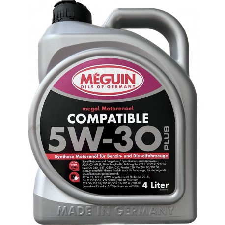 Olej silnikowy Meguin Compatible SAE 5W-30 5L Olej silnikowy Meguin Compatible SAE 5W-30 5L