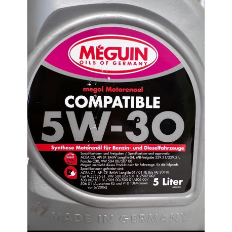 Olej silnikowy Meguin Compatible SAE 5W-30 5L