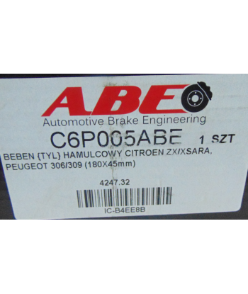 Bęben hamulcowy TYŁ - ABE C6P005ABE