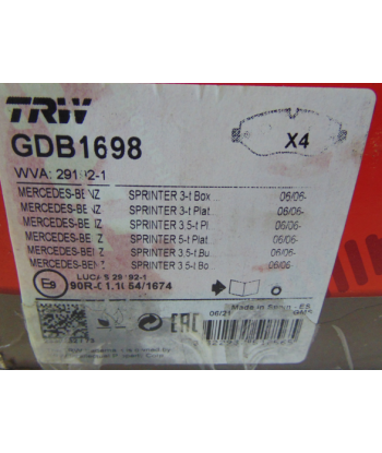 Klocki hamulcowe TRW GDB1698