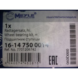 Zestaw łożysk koła MEYLE 16-147500014