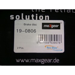 Tarcze hamulcowe MAXGEAR 19-0806