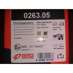 Klocki hamulcowe REMSA 0263.05