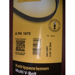 Pasek klinowy wielorowkowy CONTITECH 6Pk 1670