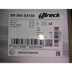Tarcze hamulcowe BRECK BR004 SA100