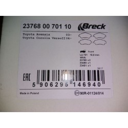 Klocki hamulcowe BRECK 237680070110